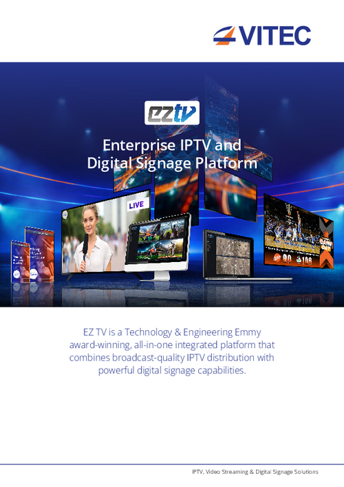 EZ TV IPTV and Digital Signage Platform Brochure